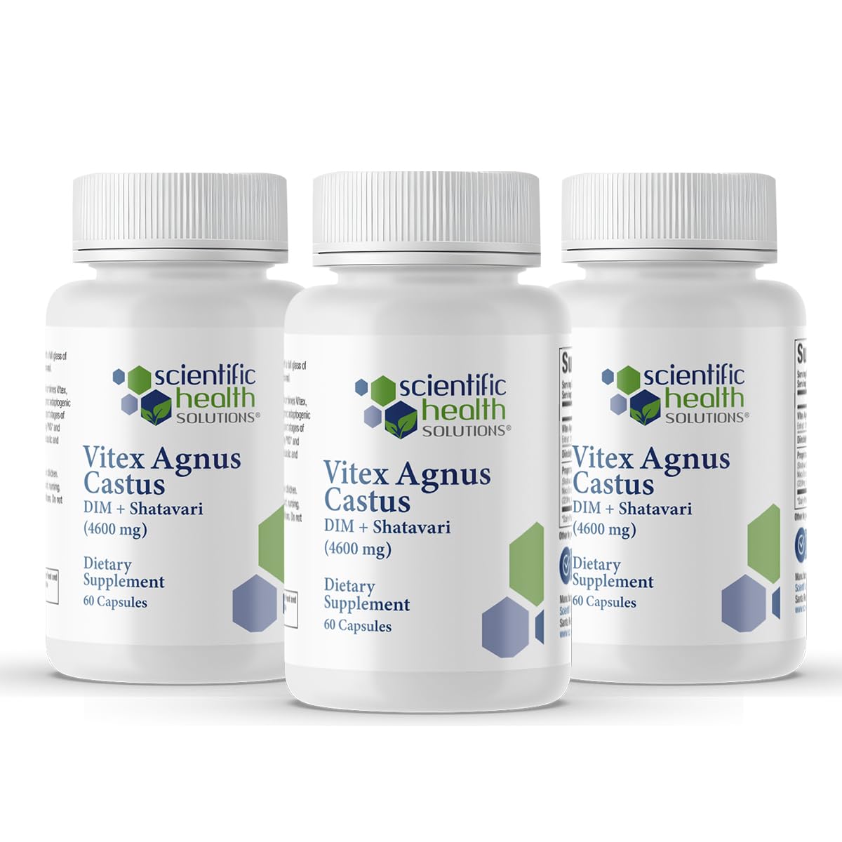 Scientific Health Solutions Vitex + DIM + Shatavari Hormone Balance Supplement – PMS, Menopause & Cycle Support for Women – Adaptogenic Complex with Maca, Ashwagandha, Dandelion – Vegan (3-Pack) - dailyvitalstore