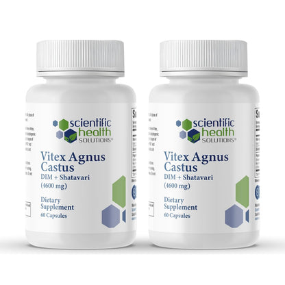 Scientific Health Solutions Vitex + DIM + Shatavari Hormone Balance Supplement – PMS, Menopause & Cycle Support for Women – Adaptogenic Complex with Maca, Ashwagandha, Dandelion – Vegan (2-Pack) - dailyvitalstore