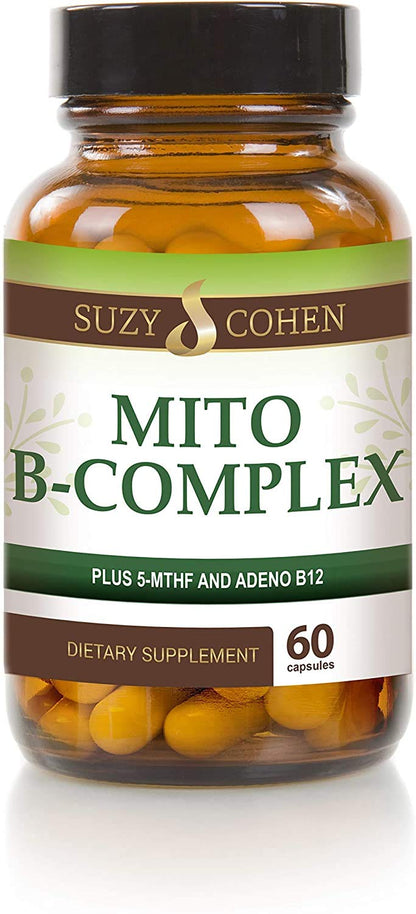 Script Essentials Suzy Cohen, Mito B Complex Dietary Supplement, 5-MTHF, Adeno B12, Methylation Support, Supports Healthy Nervous System - dailyvitalstore