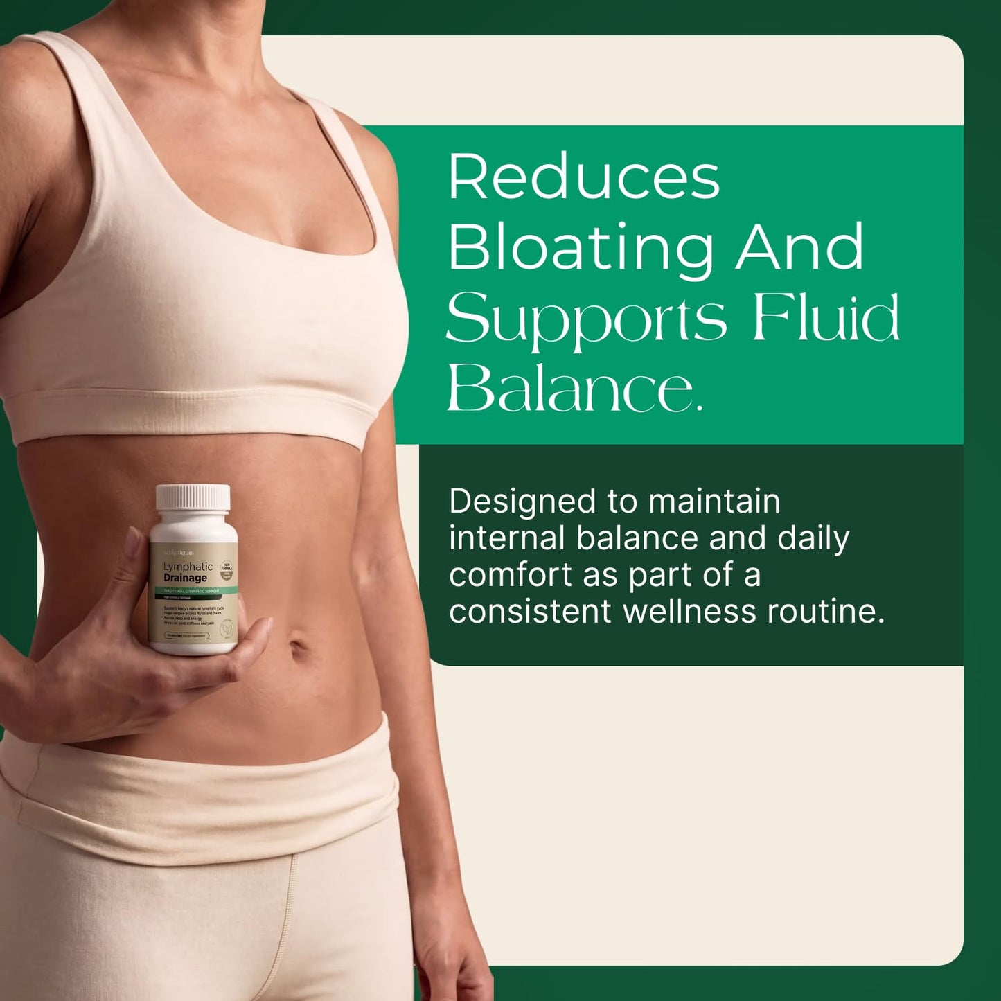 Sculptique Lymphatic Drainage Supplement – Lymphatic Drainage Capsules with Dandelion, Burdock, Cleavers & Echinacea, Supports Bloating, Fluid Balance & Daily Lymphatic Wellness – 60 Capsules - dailyvitalstore