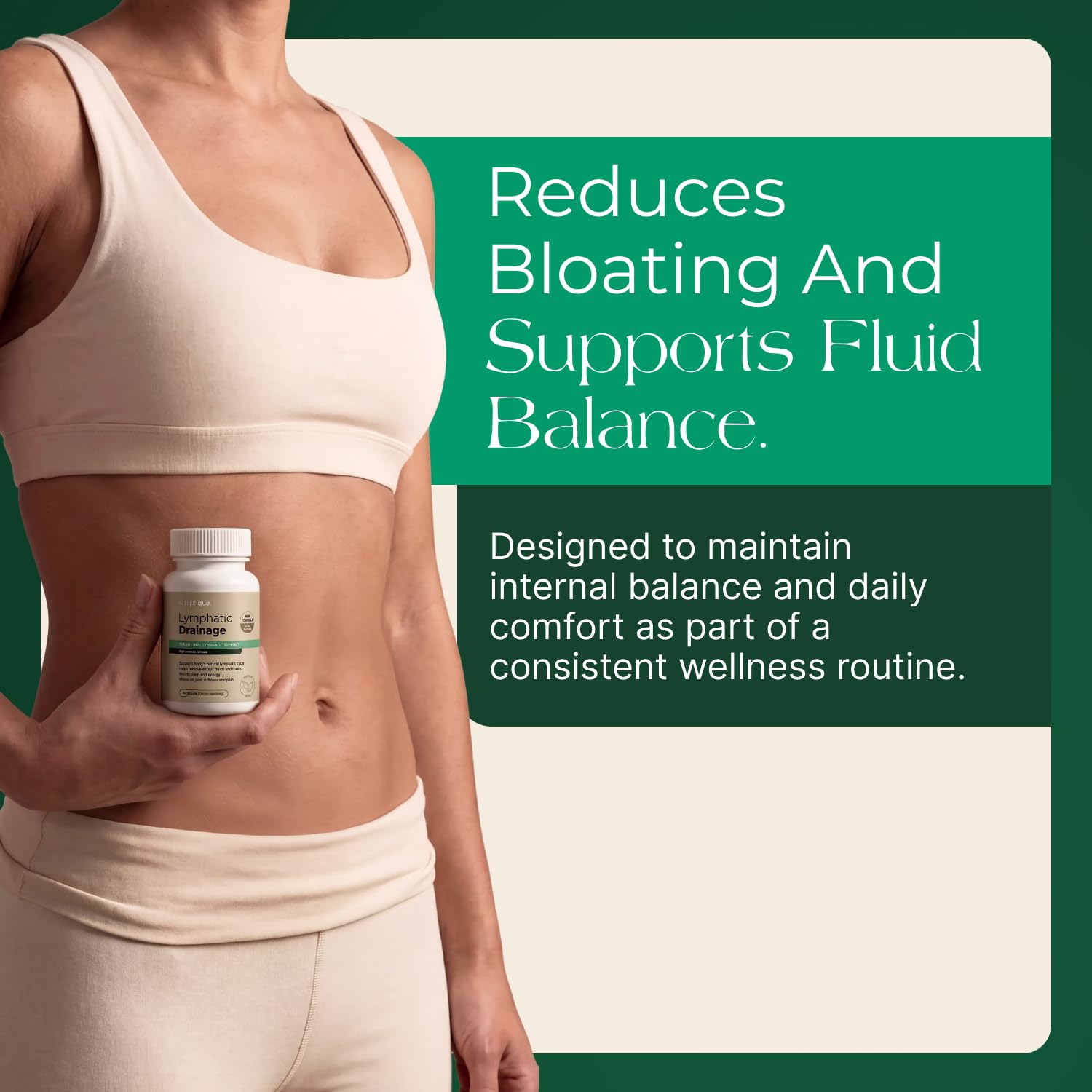 Sculptique Lymphatic Drainage Supplement – Lymphatic Drainage Capsules with Dandelion, Burdock, Cleavers & Echinacea, Supports Bloating, Fluid Balance & Daily Lymphatic Wellness – 60 Capsules - dailyvitalstore