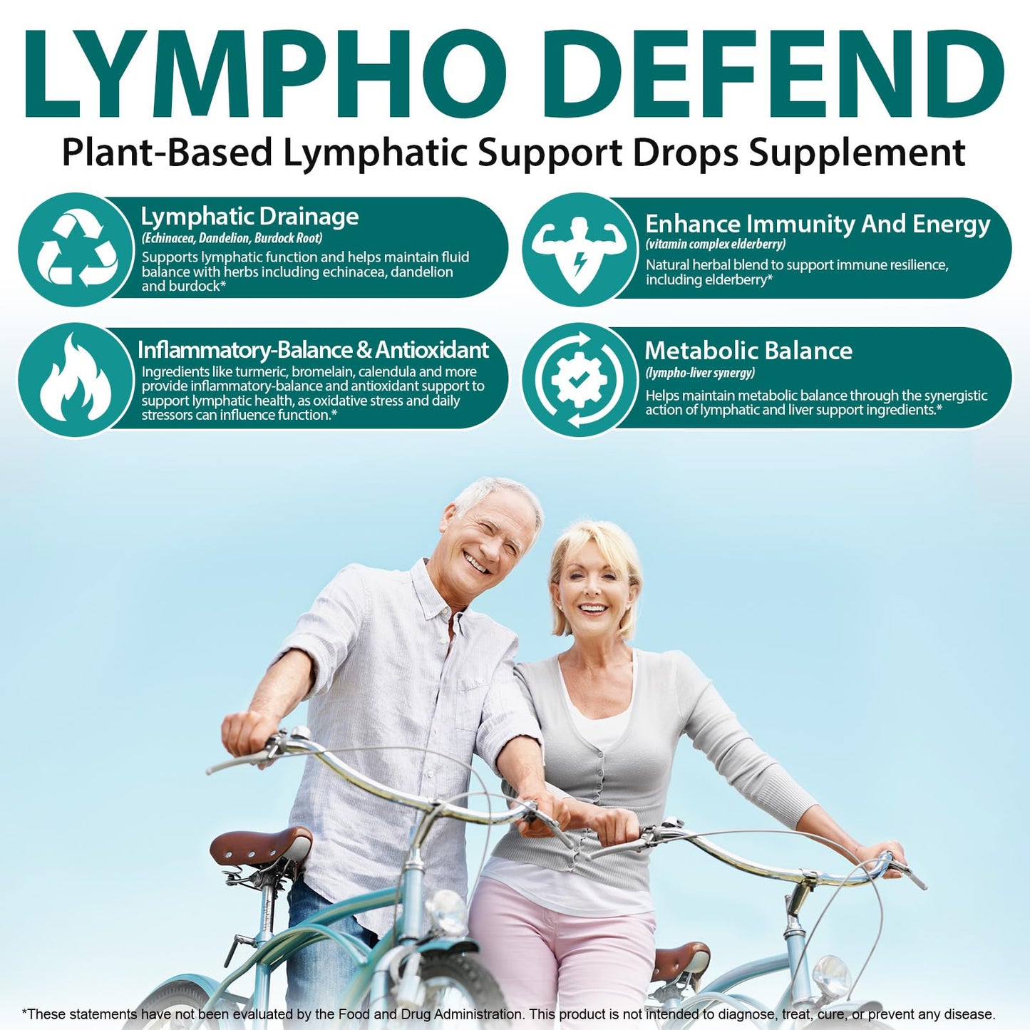 SDJUFEI 21-in-1 Lymphatic Drainage Drops， Lymphatic Support Liquid Drops with Turmeric, Echinacea, Elderberry & Dandelion, for Women & Men, 2 fl oz - dailyvitalstore