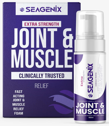 Seagenix Extra Strength Muscle + Joint Foam - Magnesium | Boswellia | Arnica | Formula - Joint and Muscle Relief – Ease Inflamed Joints and Muscles - All Natural – Joints + Muscle Relief - dailyvitalstore