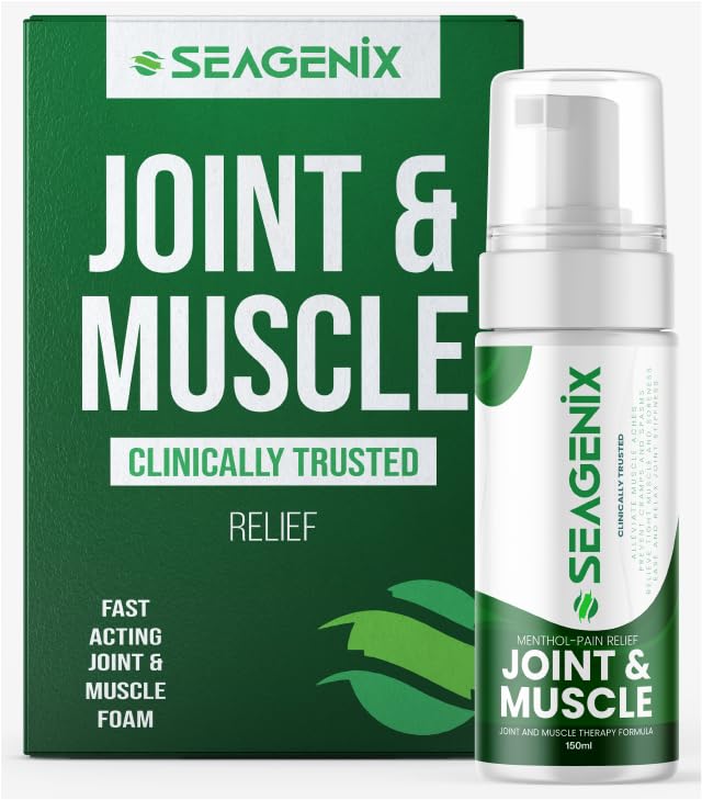 Seagenix Menthol Relief Muscle and Joint Foam - Magnesium Spray Menthol Formula - Joint and Muscle Relief – Relax Tight Muscles – Ease Muscle Cramps Fast - All Natural – Relief for Legs, Neck, Back. - dailyvitalstore