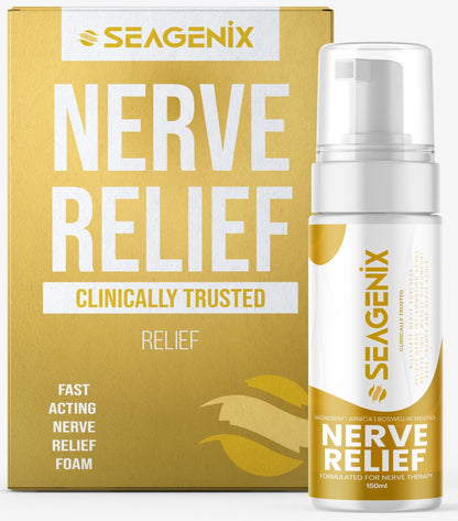 Seagenix Nerve Relief Muscle Foam - Nerve Spray Magnesium - Arnica - Boswellia - Menthol Formula - Nerve and Muscle Relief – Fast-Acting with Magnesium Sulfate - 150 ml - 1 Count - dailyvitalstore