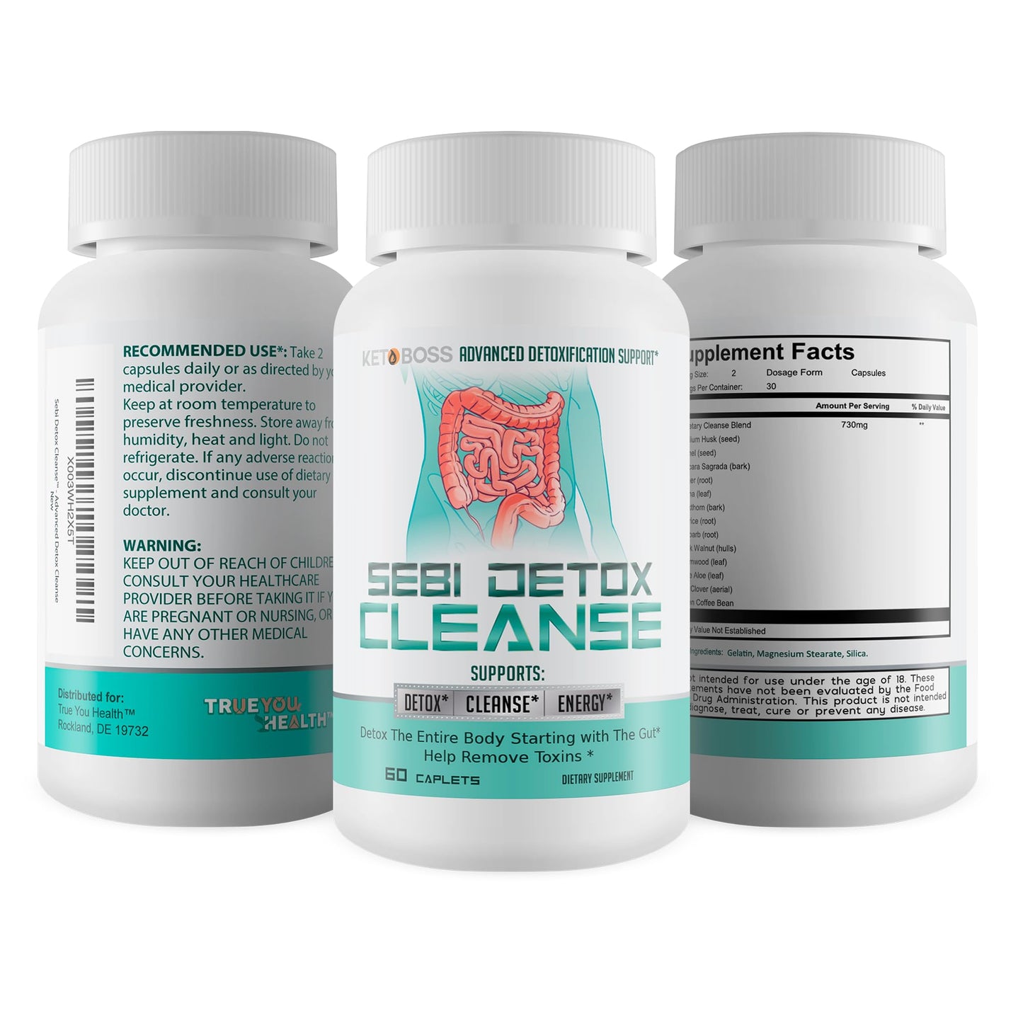 Sebi Detox Cleanse - Advanced Detoxification Support - Detox The Entire Body Starting with The Gut - Help Remove Toxins - Inspired by dr sebi Products - dailyvitalstore