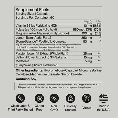 SecondKind Anxiety & Stress Relief Supplement – Saffron & Postbiotic Supplement for Emotional Support – 1000x More Active Ingredients Than Probiotics. Made with BiomeBalance™ in the USA, 60 Capsules - dailyvitalstore