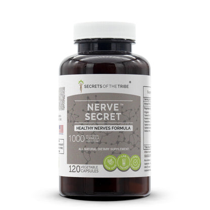 Secrets of the Tribe - Nerve Secret, Healthy Nerves Formula, Herbal Supplement Blend (120 Capsules) - dailyvitalstore
