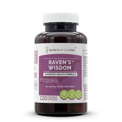 Secrets of the Tribe - Raven's Wisdom, Cognitive Health Formula, Herbal Supplement Blend (120 Capsules) - dailyvitalstore