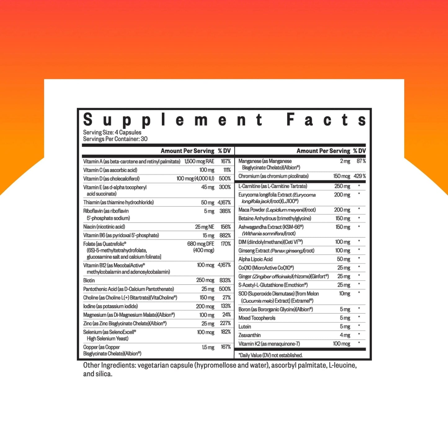 Seeking Health Optimal Man - Multivitamin Supplement with Zinc, Active Folate, & Alpha-Lipoic Acid - Multivitamin Supports Energy & Brain Health - Support Healthy Aging - dailyvitalstore