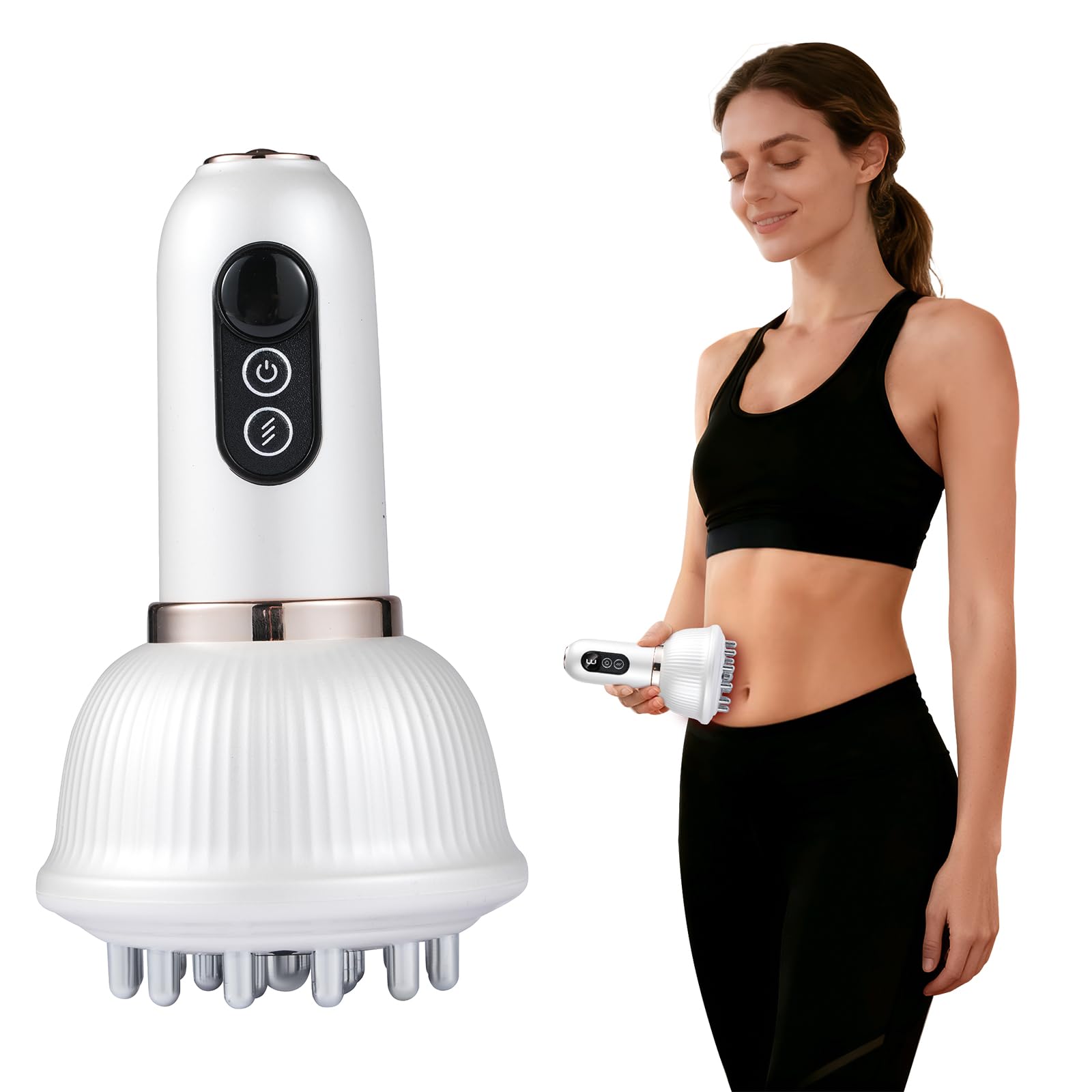 seektik Lymphatic Drainage Massager - Electric Anti Cellulite Massage Tool, Sculpt Machine & Fascia Blaster for Muscle Relief & Skin Tightening, Cordless Rechargeable Portable for Home/Commute - dailyvitalstore