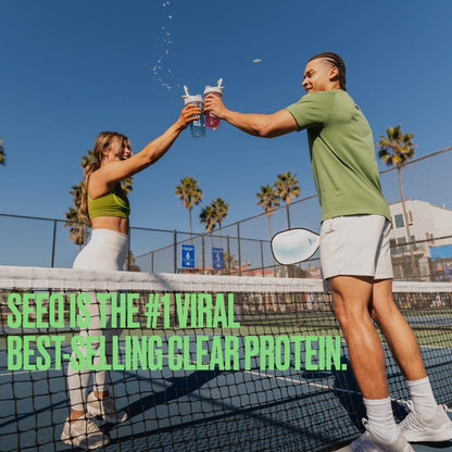 SEEQ Clear Protein Powder - Watermelon Wave - 22 Servings - 22g Clear Whey Protein Isolate - Zero Sugar - 0g Lactose - Allergen Friendly - GLP1 Support - Bone Health - dailyvitalstore