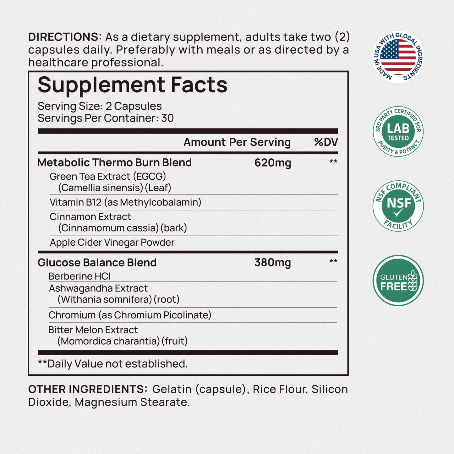 Selerb Metaburn Weight Loss Pills for Women & Men - Appetite Suppressant & Fat Burner, Metabolism Support Weight Loss Supplement with Berberine - dailyvitalstore
