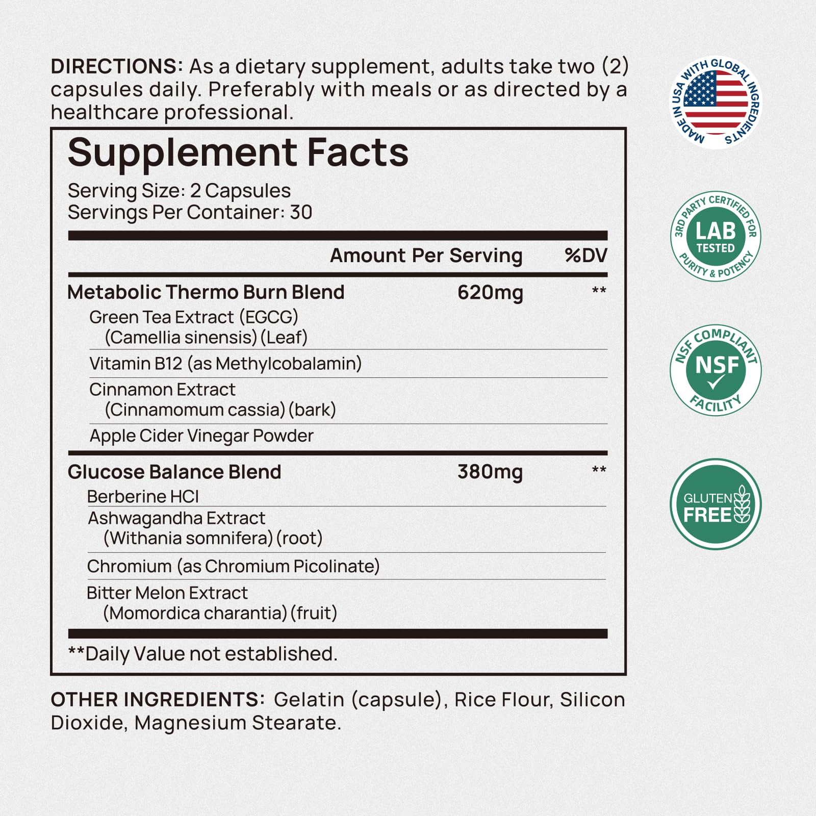 Selerb Metaburn Weight Loss Pills for Women & Men - Appetite Suppressant & Fat Burner, Metabolism Support Weight Loss Supplement with Berberine - dailyvitalstore