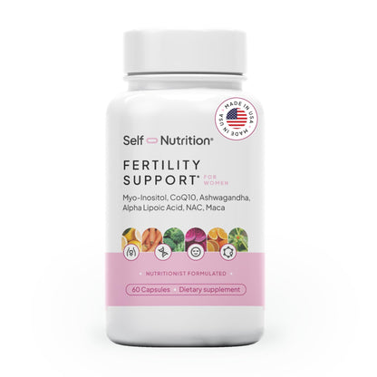 SELF NUTRITION Fertility Support for Women | Conception for Her, Coenzyme Q10, Ashwagandha, Myo-Inositol & More| Support Cycle Regularity & Ovulation| Vegan, Non-GMO, USA Made-60 Capsules - dailyvitalstore