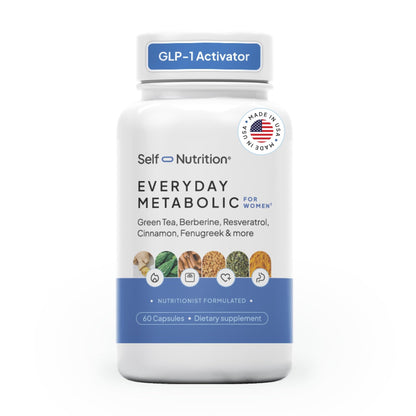 SELF NUTRITION Natural Supplement for Women – Third-Party Tested - Metabolism & Appetite Support with Berberine, Green Tea, Cinnamon & Resveratrol - dailyvitalstore