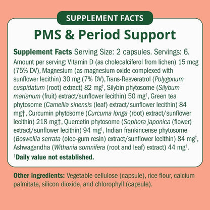 Semaine PMS & Period Relief - Menstrual Cramp Relief: No More Period Cramps, Mood Swings, or Bloating. PMS Supplement for Happy Hormones and Period Relief. (12 Count) - dailyvitalstore