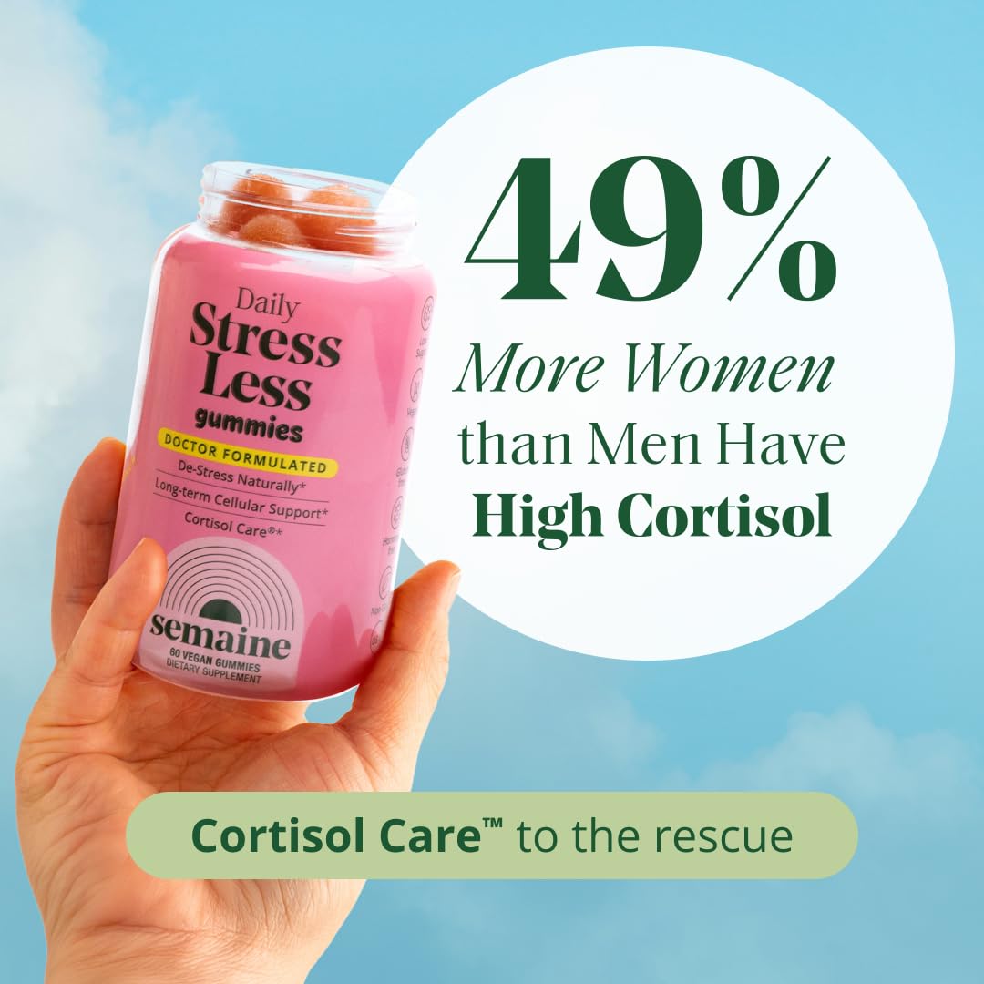 Semaine Stress Less Gummy with Cortisol Care™ 60 Count – Daily Support for Stress, Mood & Sleep - dailyvitalstore