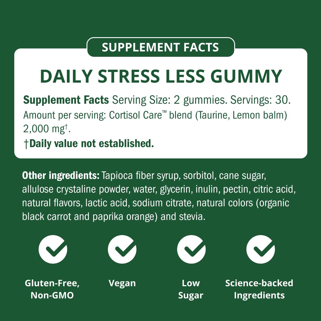 Semaine Stress Less Gummy with Cortisol Care™ 60 Count – Daily Support for Stress, Mood & Sleep - dailyvitalstore