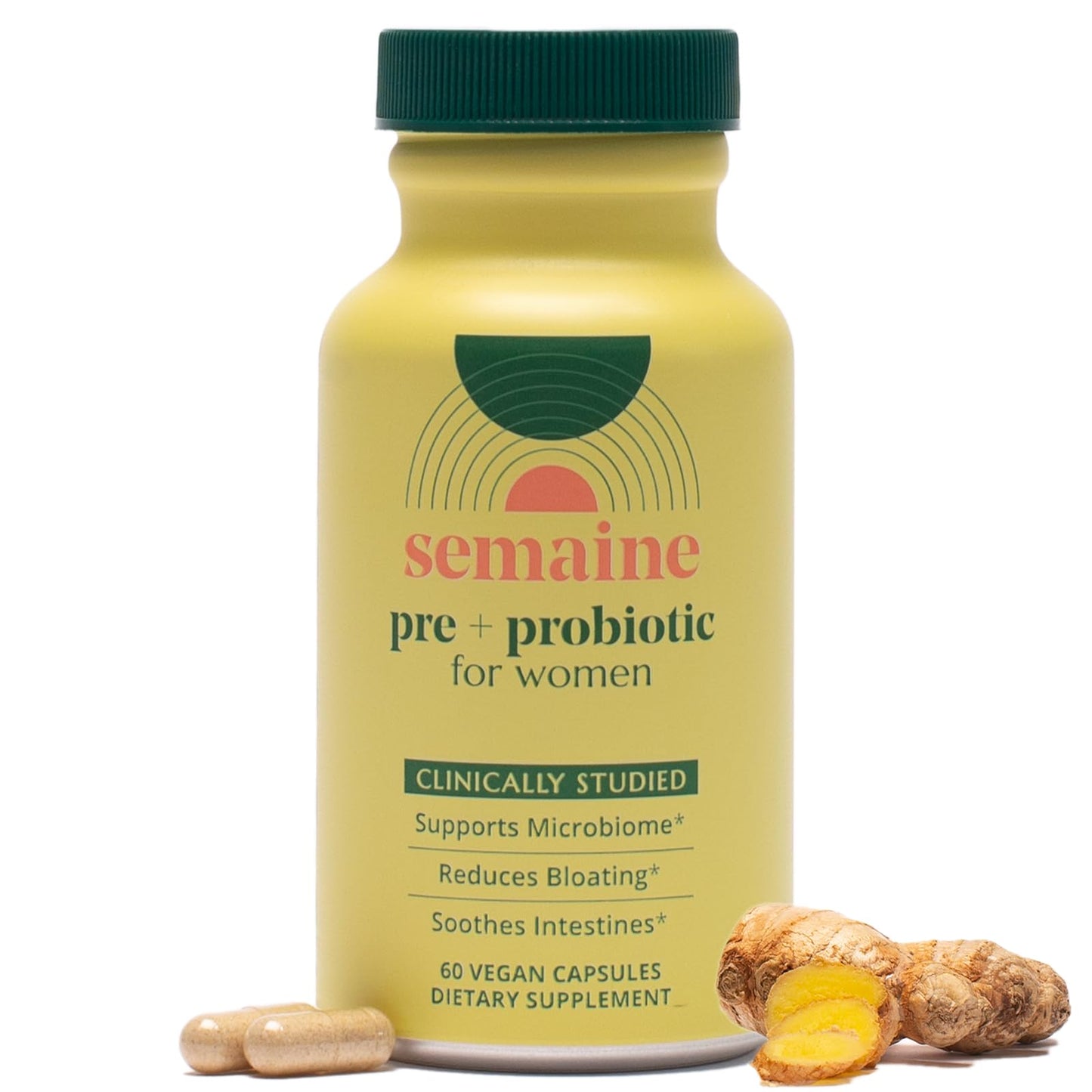 Semaine Super Powered Prebiotic + Probiotic for Women, Effective 3-in-1 Multi-Action Formula to Nourish Gut Health, Soothe IBS, Support Bloat Relief - dailyvitalstore