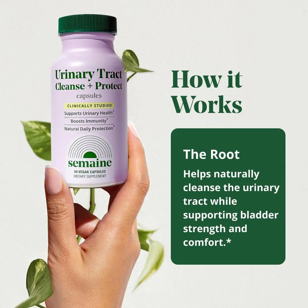 Semaine Urinary Tract Cleanse & Protect – 60 ct, Bladder Support Supplement for Women, Flushes Urinary Tract. Combines Cranberry Proanthocyanidins with Hibiscus - dailyvitalstore