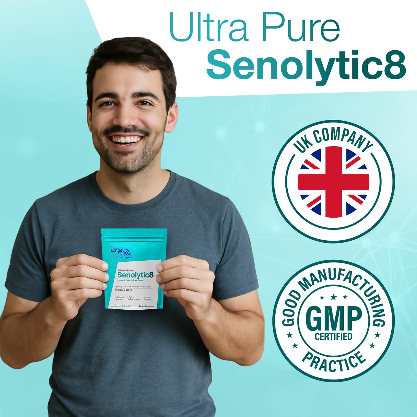 Senolytic Anti-Aging Supplement | Fisetin, Quercetin,NAC, Gamma Tocotrienols | 8-in-1 Cellular Regeneration & Longevity Formula | Boost Energy, Mental Clarity & Healthspan | 120 Vegan Capsules - dailyvitalstore