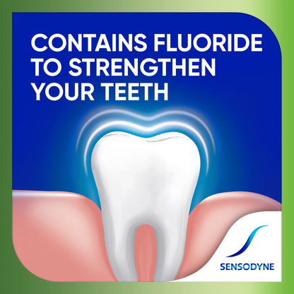 Sensodyne Fresh Mint Sensitive Toothpaste, ADA Accepted Toothpaste for Cavity Prevention and Sensitive Teeth Treatment - 4 Ounces (Pack of 2) - dailyvitalstore