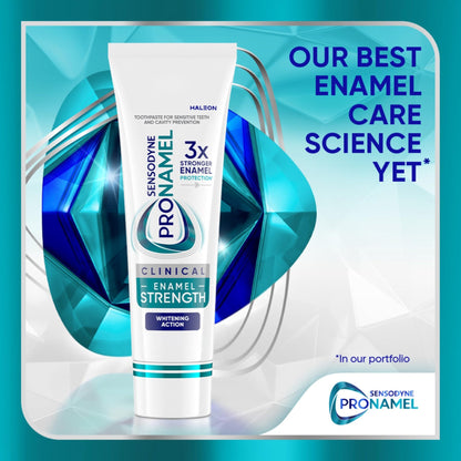 Sensodyne Pronamel Clinical Enamel Strengthening Toothpaste, Whitening Action, 3.4 oz (3 Pack) - dailyvitalstore