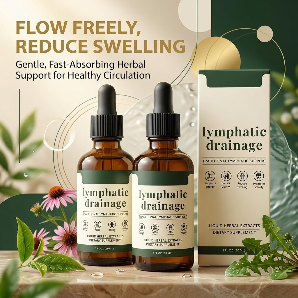 Sentk Organic Lymphatic Drainage Drops, Liposomal Herbal Blend – Supports Lymph System, Reduces Swelling, Boosts Immunity & Vitality, Enhance Clarity, Portable Dropper Design, 2 fl oz (2 Pack) - dailyvitalstore