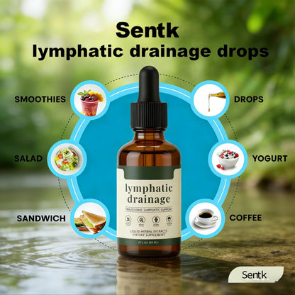 Sentk Organic Lymphatic Drainage Drops, Liposomal Herbal Blend – Supports Lymph System, Reduces Swelling, Boosts Immunity & Vitality, Enhance Clarity, Portable Dropper Design, 2 fl oz (2 Pack) - dailyvitalstore