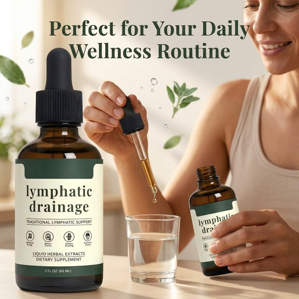 Sentk Organic Lymphatic Drainage Drops, Liposomal Herbal Blend – Supports Lymph System, Reduces Swelling, Boosts Immunity & Vitality, Enhance Clarity, Portable Dropper Design, 2 fl oz (2 Pack) - dailyvitalstore
