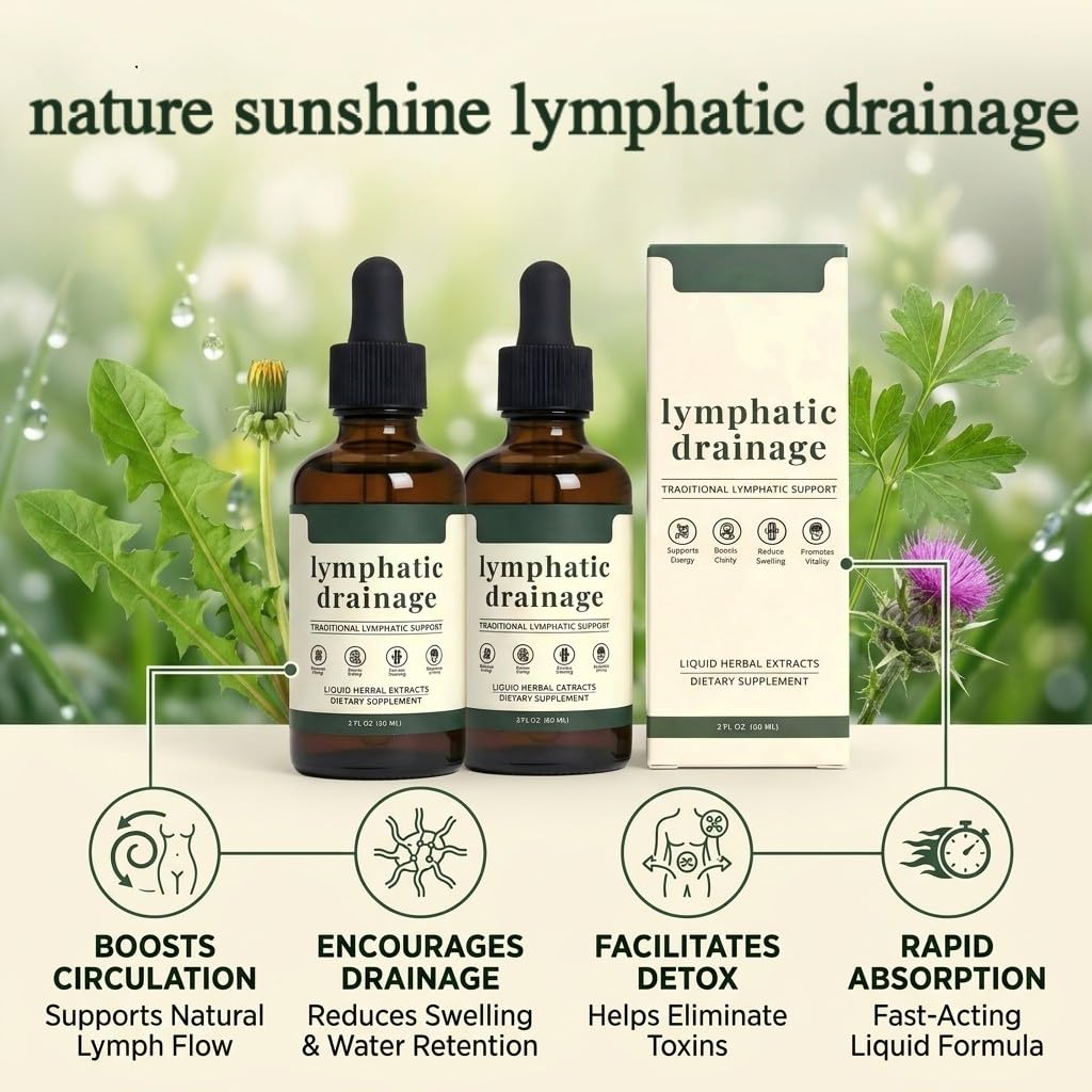 Sentk Organic Lymphatic Drainage Drops, Liposomal Herbal Blend – Supports Lymph System, Reduces Swelling, Boosts Immunity & Vitality, Enhance Clarity, Portable Dropper Design, 2 fl oz (2 Pack) - dailyvitalstore