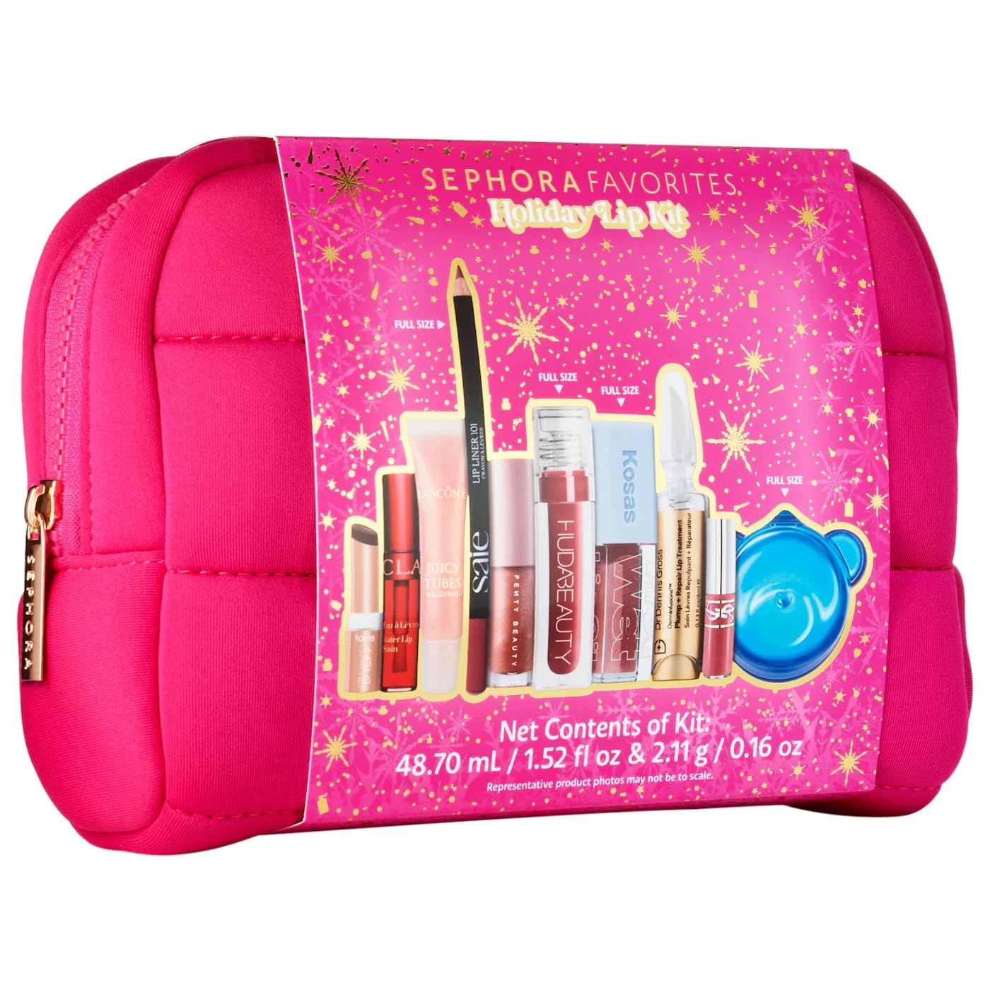 Sephora Holiday Lip Value Set: 10-Piece Lip Gloss, Liner, Oil & Treatment Collection with Kosas, Saie, Fenty Beauty & More - dailyvitalstore