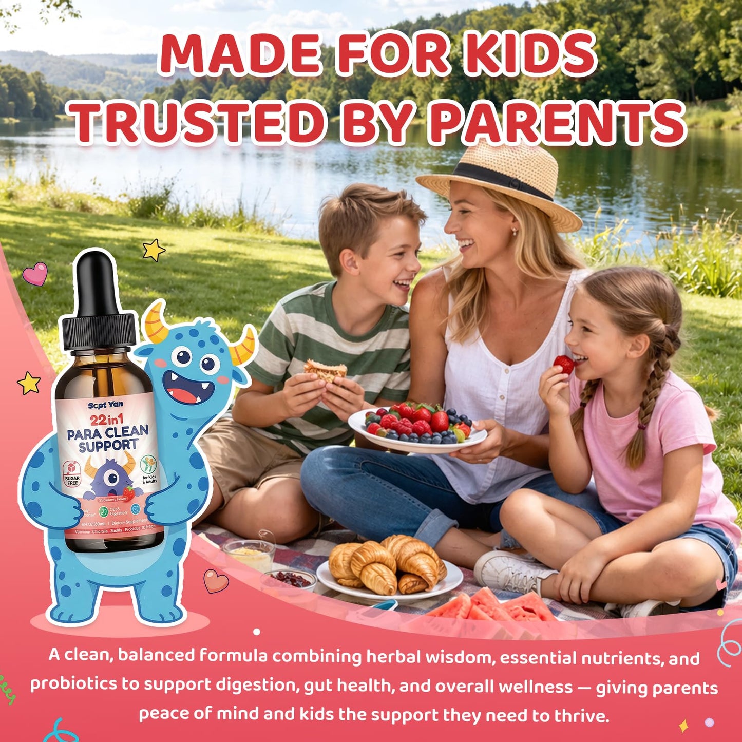 SEPT YAN 22 in 1 Parasite Cleanse for Humans & Kids, Herbal Gut Cleanse Liquid Drops with Wormwood, Black Walnut, Clove, Chlorella, Oregano, - dailyvitalstore