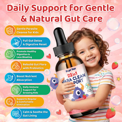SEPT YAN 22 in 1 Parasite Cleanse for Humans & Kids, Herbal Gut Cleanse Liquid Drops with Wormwood, Black Walnut, Clove, Chlorella, Oregano, - dailyvitalstore