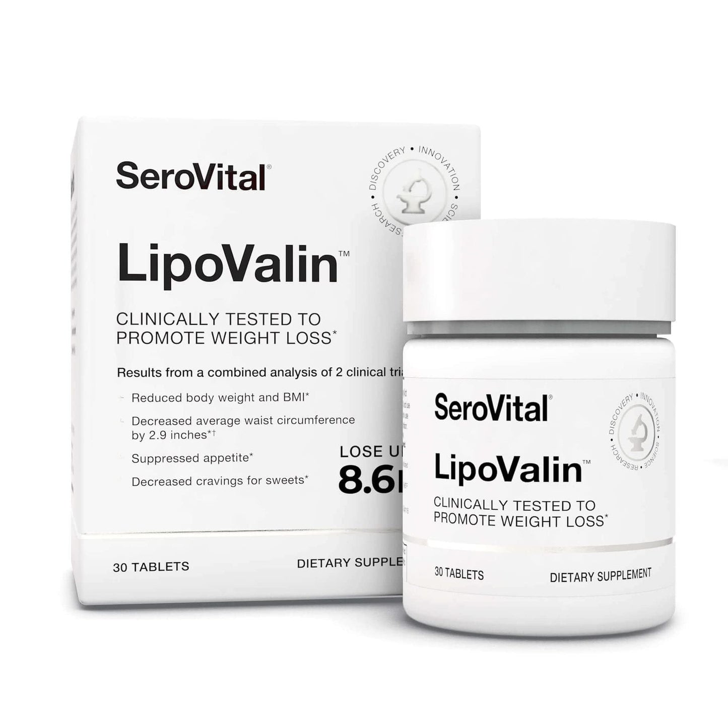 Serovital LipoValin Clinically Validated Pills for Women Diet Pill, Appetite Suppressant, Stimulant-Free Weight Loss Supplement - 30 Count (30 Tablets) - dailyvitalstore