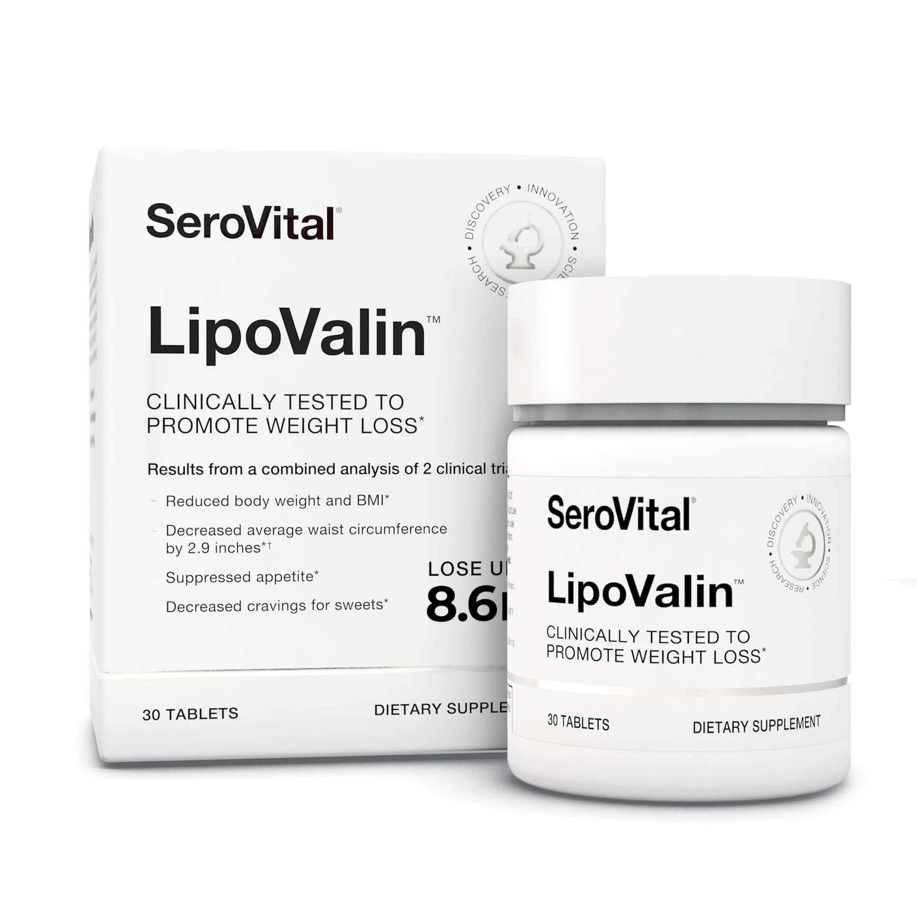 Serovital LipoValin Clinically Validated Pills for Women Diet Pill, Appetite Suppressant, Stimulant-Free Weight Loss Supplement - 30 Count (30 Tablets) - dailyvitalstore