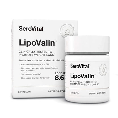 Serovital LipoValin Clinically Validated Pills for Women Diet Pill, Appetite Suppressant, Stimulant-Free Weight Loss Supplement - 30 Count (30 Tablets) - dailyvitalstore