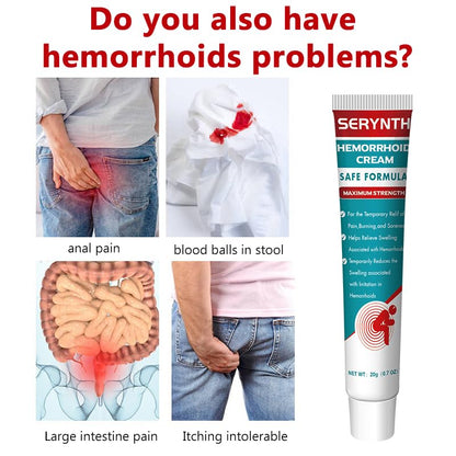 SERYNTH Hemorrhoid and Anal Fissure Ointment, Hemorrhoid Treatment, Fast Relief from Swelling, Pain, Itching, Burning (20g) - dailyvitalstore