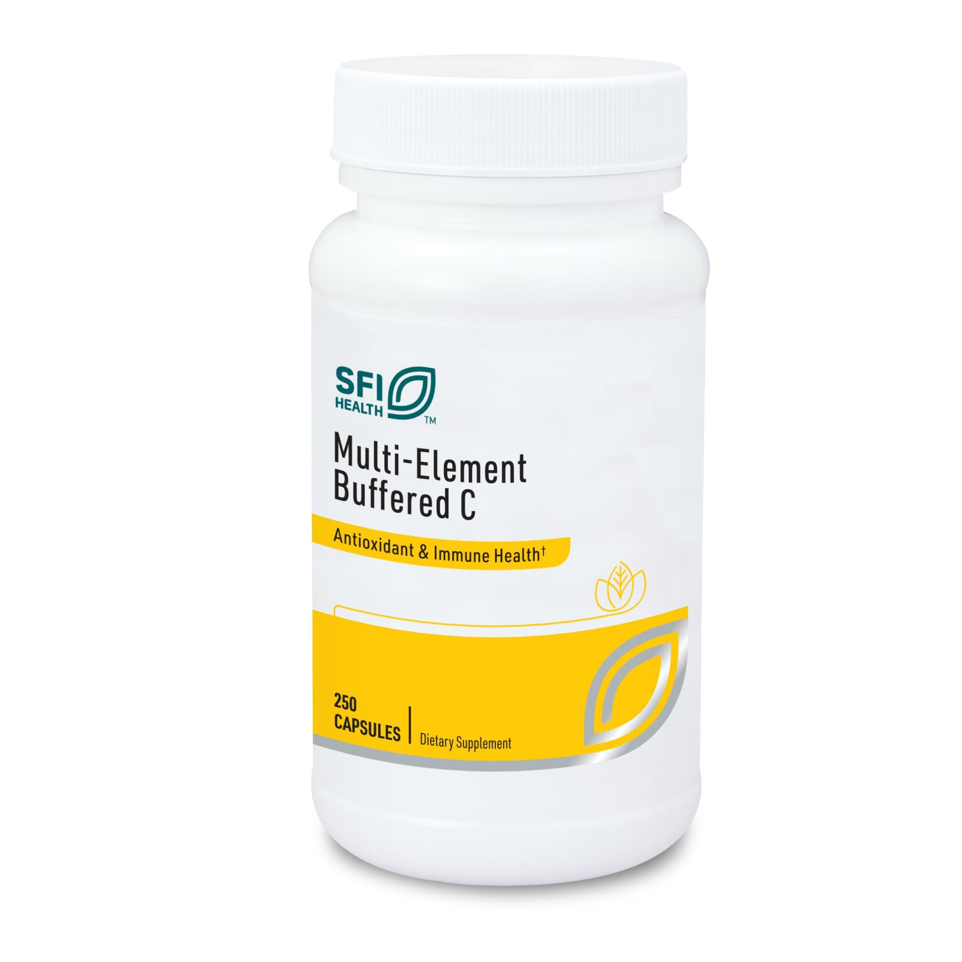 SFI Health Klaire Labs Buffered Vitamin C Capsules with Quercetin Bioflavonoids & L-Glutathione to Support Immune Function & Antioxidant Protection - Hypoallergenic & Gentle on Stomach (250 Capsules) - dailyvitalstore