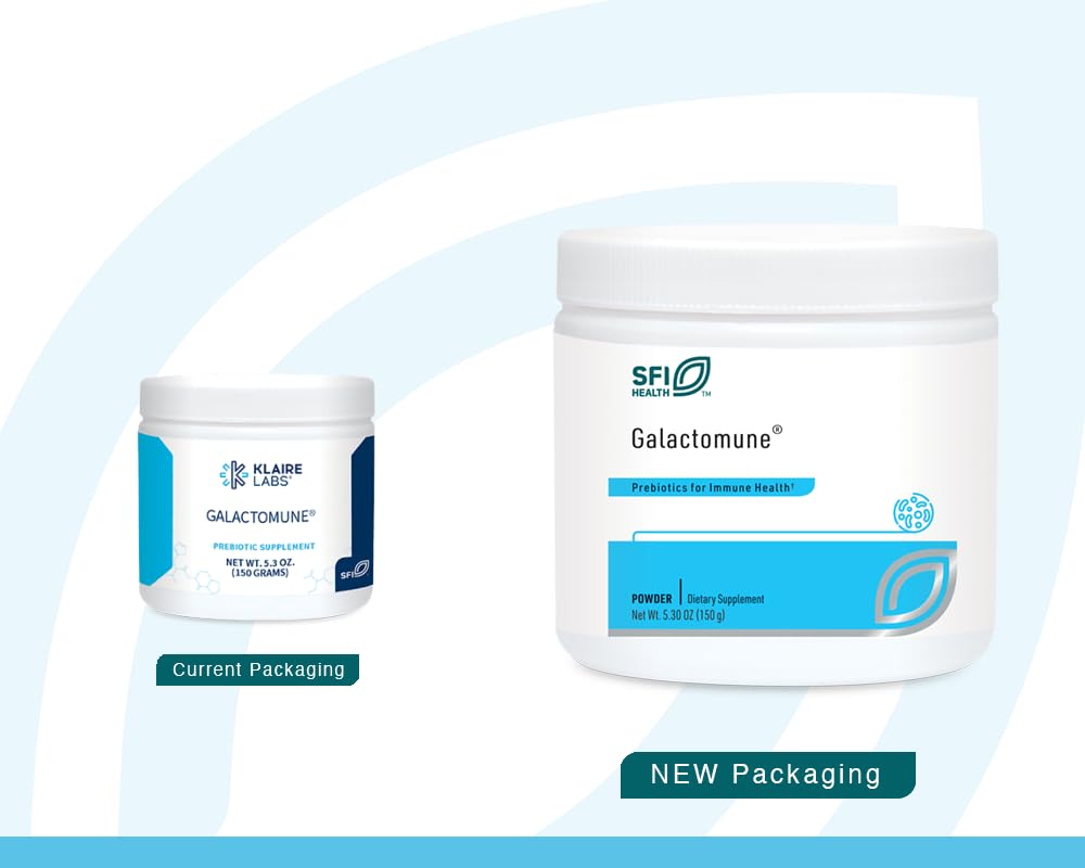 SFI Health Klaire Labs Galactomune Powder - Prebiotic Beta-Glucan & Galactooligosaccharides Immune Support (30 Servings, 150 Grams) - dailyvitalstore