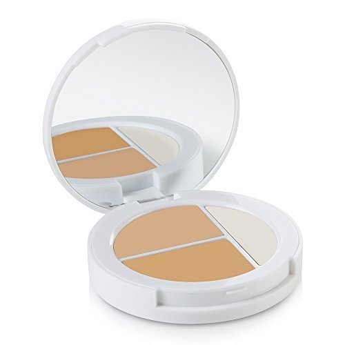 Sheer Cover Studio – Conceal and Brighten Highlight Trio – Two-Toned Concealers – Shimmering Highlighter – Light/Medium Shade – With FREE Concealer Brush – 3 Grams - dailyvitalstore