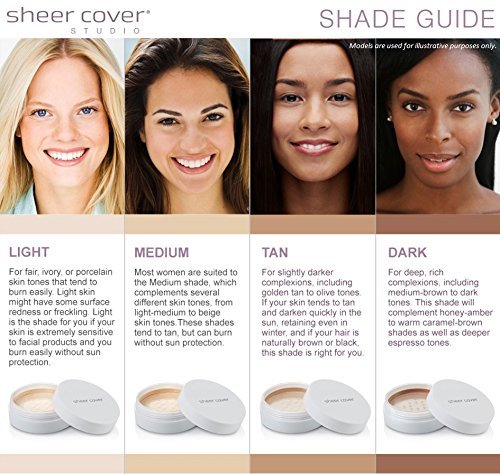 Sheer Cover Studio – Conceal and Brighten Highlight Trio – Two-Toned Concealers – Shimmering Highlighter – Light/Medium Shade – With FREE Concealer Brush – 3 Grams - dailyvitalstore