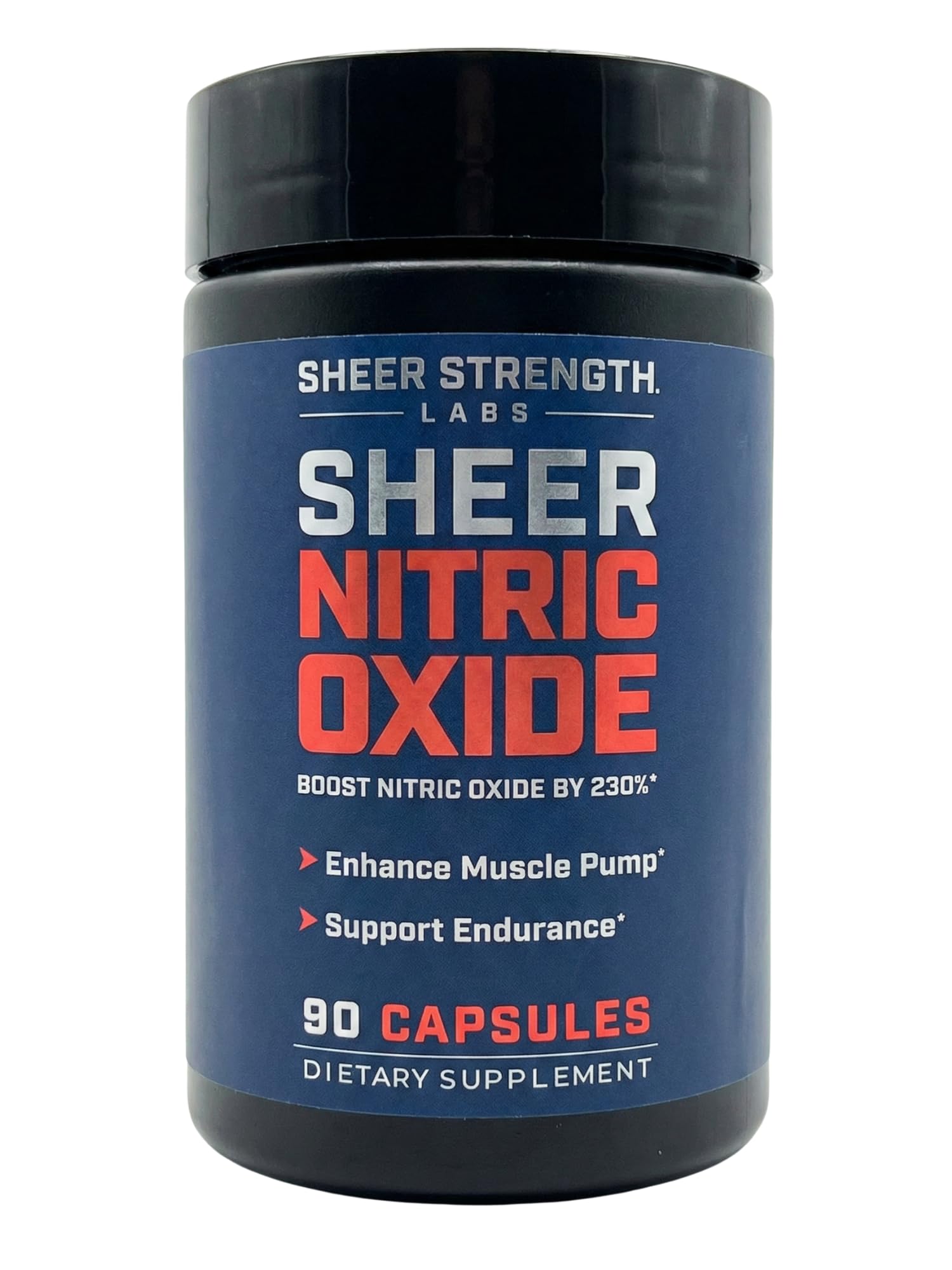 Sheer Strength Labs Nitric Oxide Supplement for Men - Clinically Tested for Pumps & Blood Flow - 270% More Nitric Oxide - Nitrosigine Supplement, S7 & Beetroot - Made in USA - 90 Capsules - dailyvitalstore