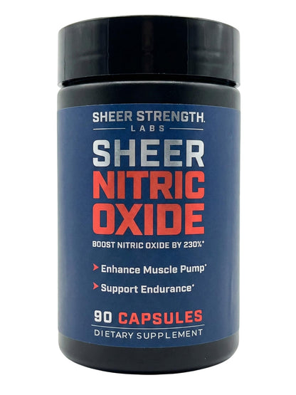 Sheer Strength Labs Nitric Oxide Supplement for Men - Clinically Tested for Pumps & Blood Flow - 270% More Nitric Oxide - Nitrosigine Supplement, S7 & Beetroot - Made in USA - 90 Capsules - dailyvitalstore