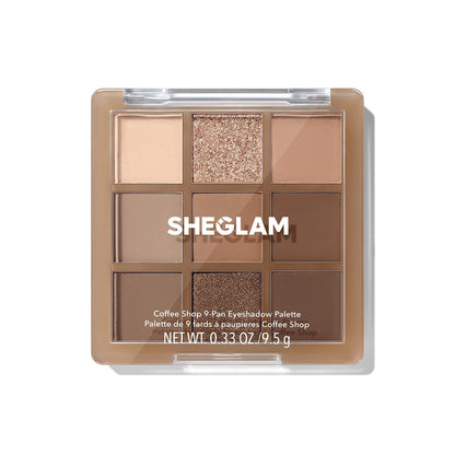 SHEGLAM Eyeshadow Palette 9-Color Ultra-pigmented Shimmer & Matte Shades, Vegan & Cruelty-free-Coffee Shop - dailyvitalstore