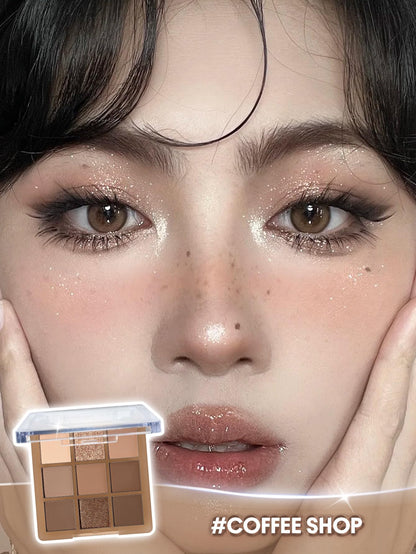 SHEGLAM Eyeshadow Palette 9-Color Ultra-pigmented Shimmer & Matte Shades, Vegan & Cruelty-free-Coffee Shop - dailyvitalstore