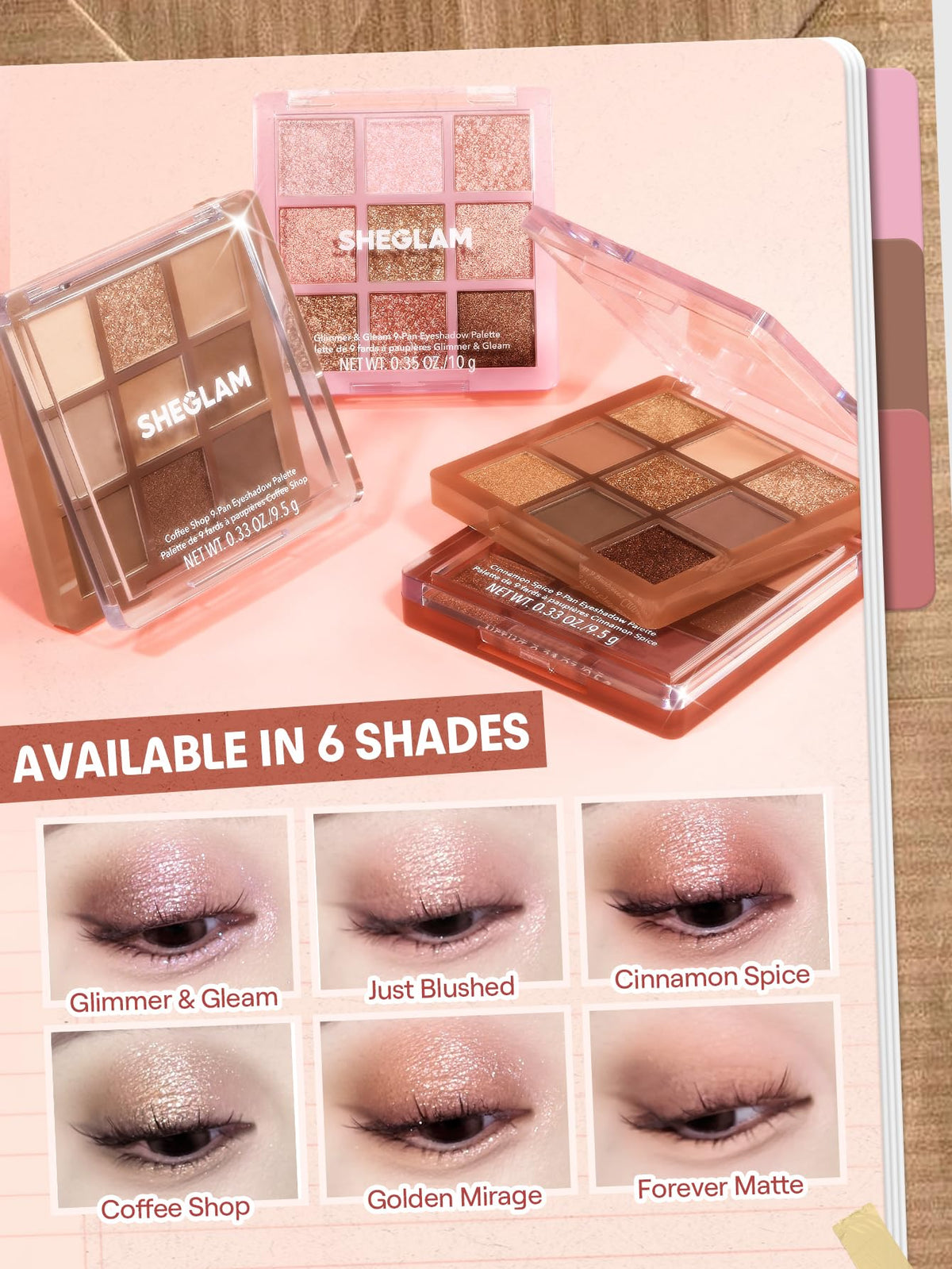 SHEGLAM Eyeshadow Palette 9-Color Ultra-pigmented Shimmer & Matte Shades, Vegan & Cruelty-free-Coffee Shop - dailyvitalstore