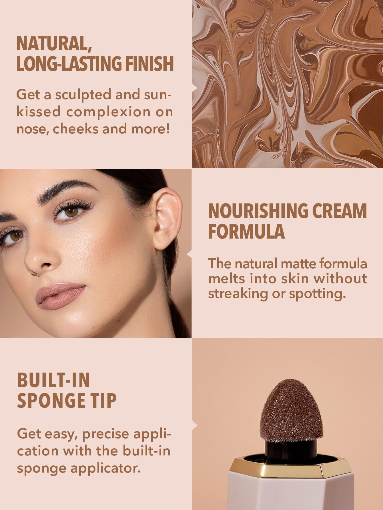 SHEGLAM Sun Sculpt Liquid Contour Stick Long Lasting Cream Bronzer Makeup-Warm Honey - dailyvitalstore