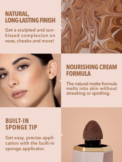 SHEGLAM Sun Sculpt Liquid Contour Stick Long Lasting Cream Bronzer Makeup-Warm Honey - dailyvitalstore